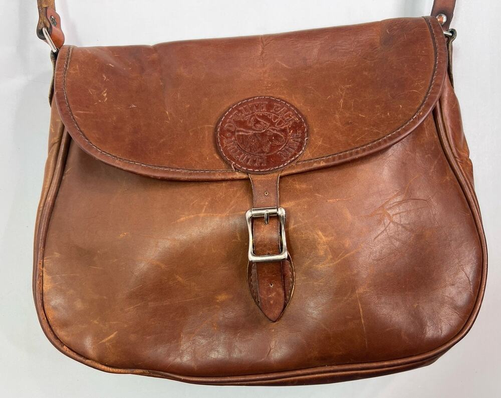 Vintage Duluth Pack Leather Brown Shell Purse Crossbody Classic